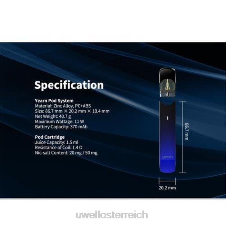 UWELL Österreich - UWELL YEARN Pod-Gerät (Pods nicht im Lieferumfang enthalten) grau 60RH256