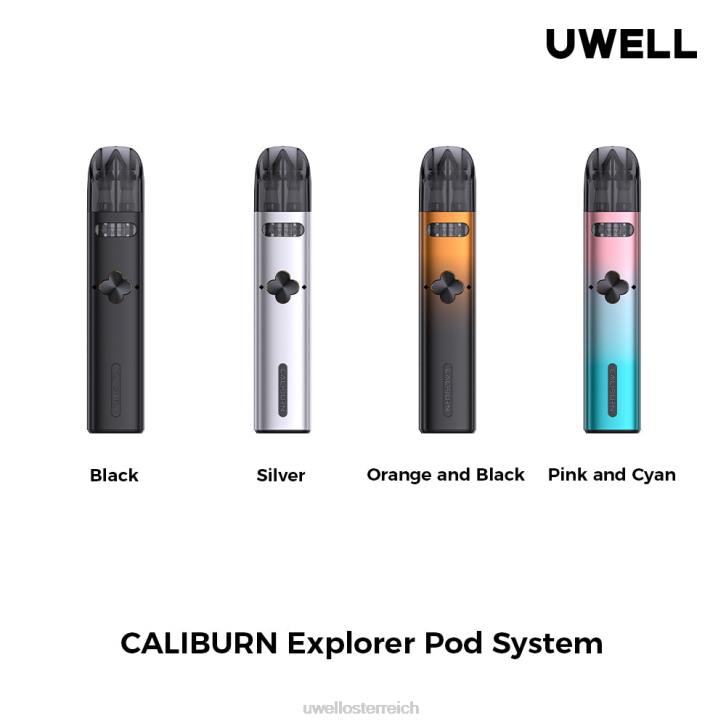 UWELL Österreich - UWELL CALIBURN EXPLORER Kit (Pod-System) orange/schwarz 60RH166