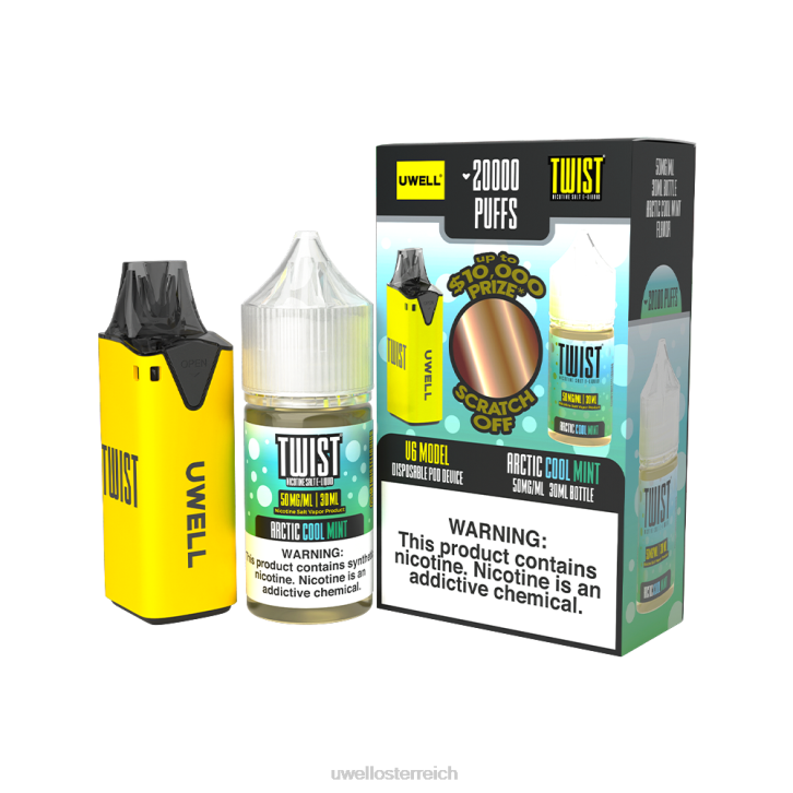 UWELL online shop - UWELL V6 Einweggerät + Daddy\'s Vapor 30 ml Saft – Kollaborationspaket clr: rot/flv: Feijoa-Ananas-Guave 48 mg 60RH207