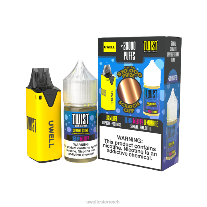 UWELL online shop - UWELL V6 Einweggerät + Daddy\'s Vapor 30 ml Saft – Kollaborationspaket clr: rot/flv: Feijoa-Ananas-Guave 48 mg 60RH207
