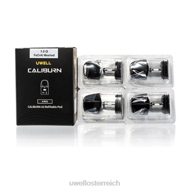 UWELL einweg vape - UWELL CALIBURN A3 Ersatzkapseln | 4 Packung 0,8 Ohm 2 60RH19