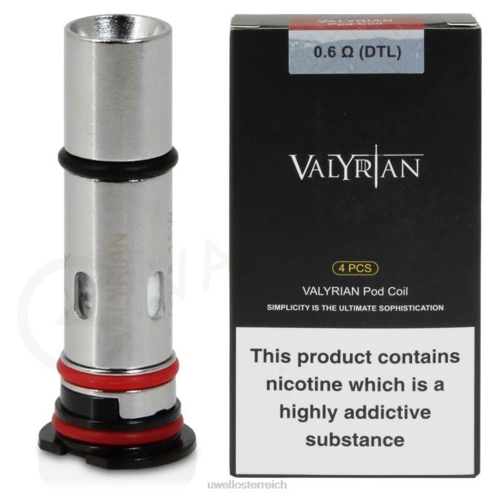 UWELL Wien - UWELL VALYRIAN Pod-Ersatzspulen (4er-Pack) 1,0 Ohm mtl 60RH33