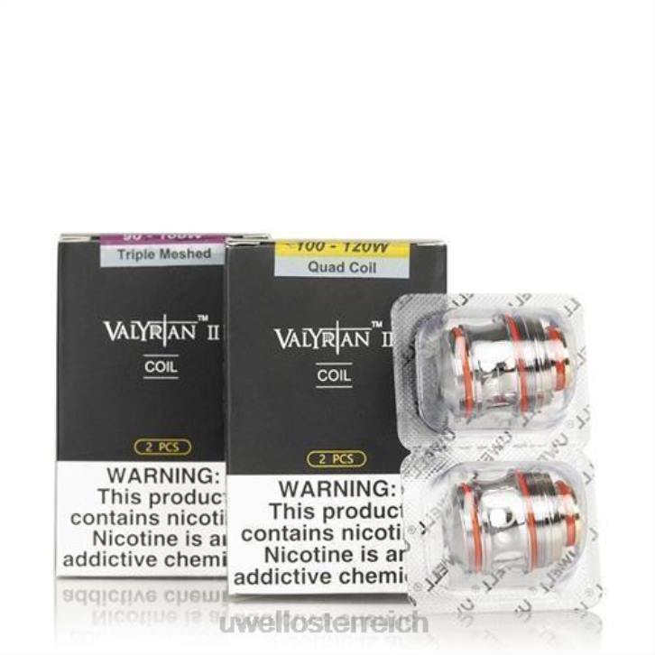 UWELL e-zigarette kaufen - UWELL VALYRIAN 2 Ersatzspulen (2er-Pack) un2-3 Triple Mesh 0,16 Ohm 60RH30