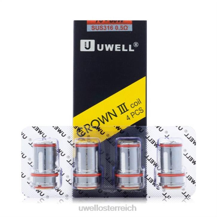 UWELL kaufen - UWELL CROWN 3 Spulen (4er-Pack) un2 Mesh 0,23 Ohm 60RH94