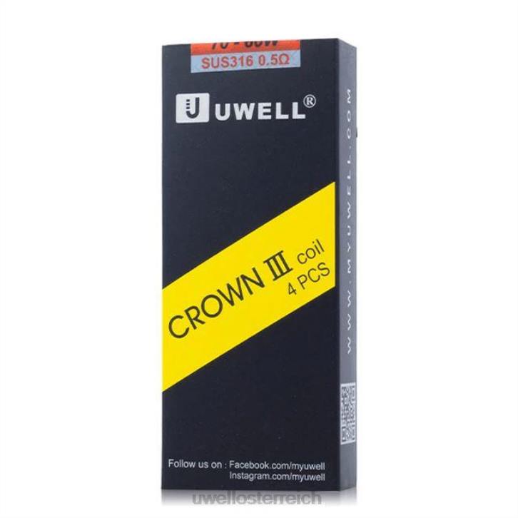 UWELL kaufen - UWELL CROWN 3 Spulen (4er-Pack) un2 Mesh 0,23 Ohm 60RH94