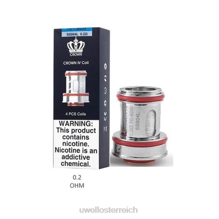 UWELL kaufen - UWELL CROWN 4 Ersatzspulen (4er-Pack) un2 Dual Mesh 0,23 Ohm 60RH184