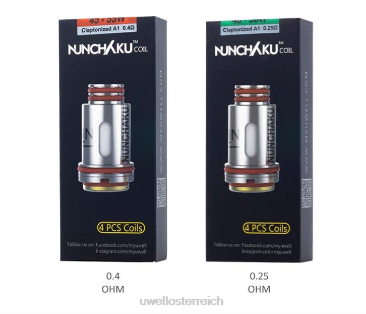 UWELL store - UWELL NUNCHAKU Spulen (4er-Pack) 0,25 Ohm 60RH261