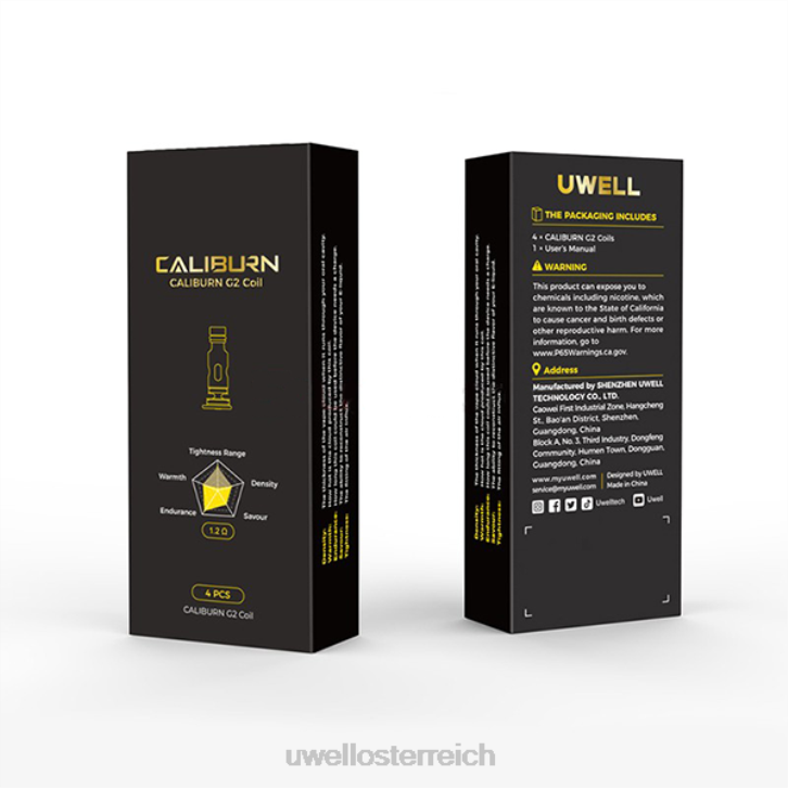 UWELL vape kaufen - UWELL CALIBURN G2 Spulen | 4 Packung un2 vermascht-h 1,2 Ohm 60RH2